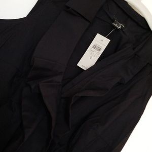 Ann Taylor Sleeveless Ruffle Blouse Black Size 2